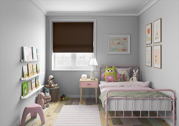 Kent, Chocolate - Twist&Fit Roman Blind - Image 5